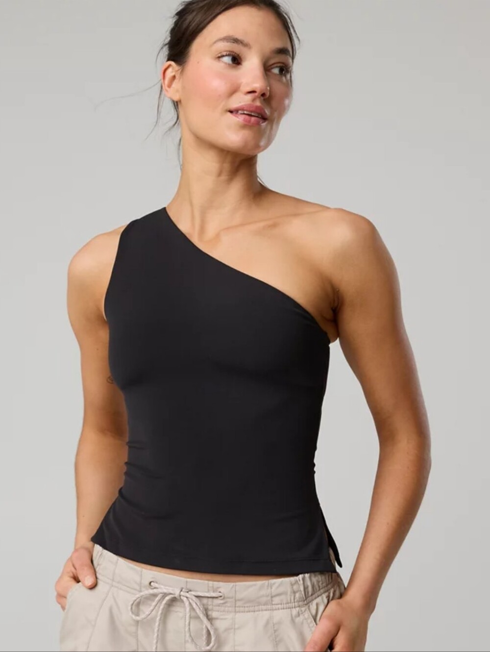 Aerie Real Me XTRA One Shoulder Tank Top Size Large